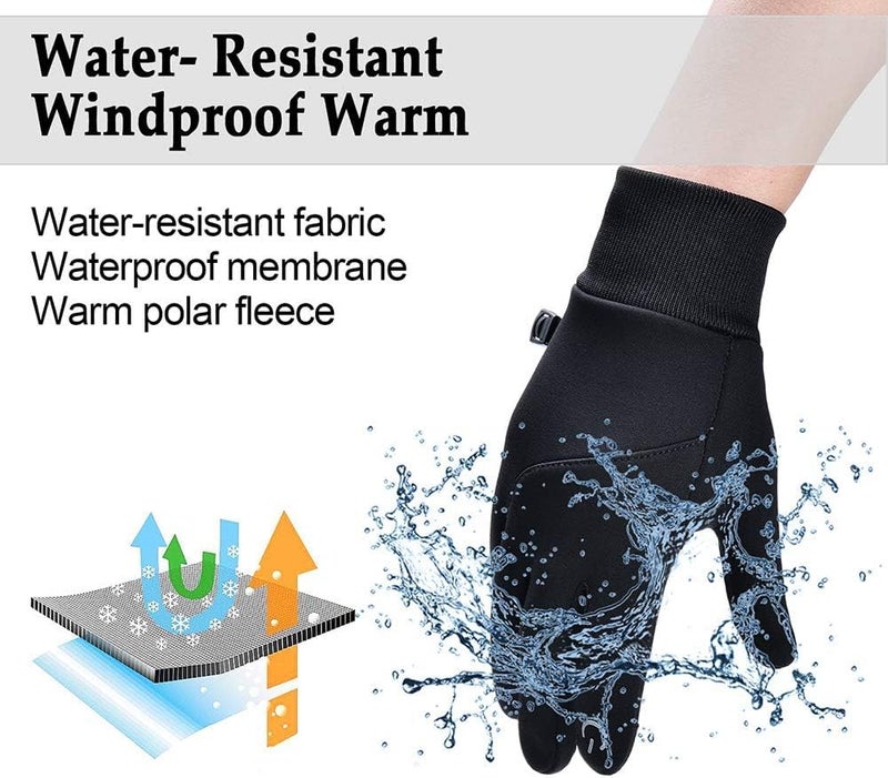 EAGLEFLY Winter Gloves Women Men Waterproof Warm Gloves with Touch Screen Fingers Thermal Glove for Men Women Running Riding Cycling Driving Windproof Water Resistant (Medium(7.09~7.72 inch)) - Image 5